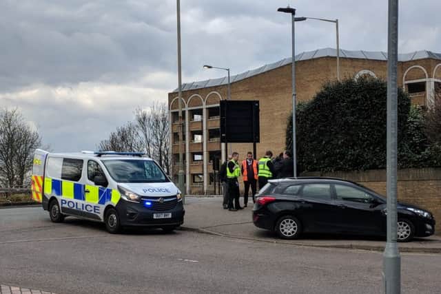 The arrest on Queensgate roundabout