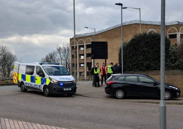 The arrest on Queensgate roundabout