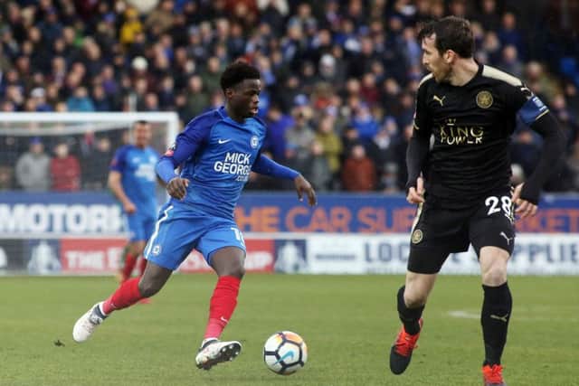 Leo Da Silva Lopes (left) in action for Posh.