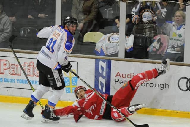 Play-off semi-final action featuring Phantoms and Swindon.