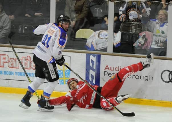 Play-off semi-final action featuring Phantoms and Swindon.