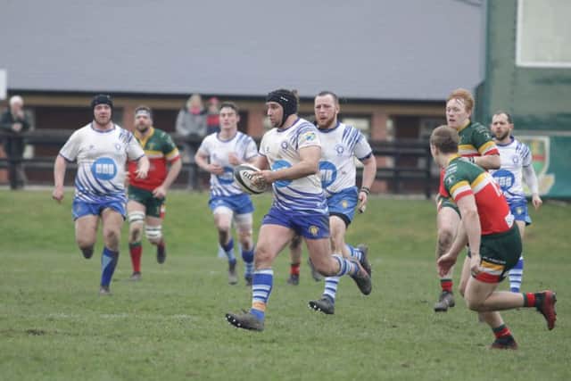 Lions skipper Chris Humphrey on the attack against Sandbach. Picture: Mick Sutterby