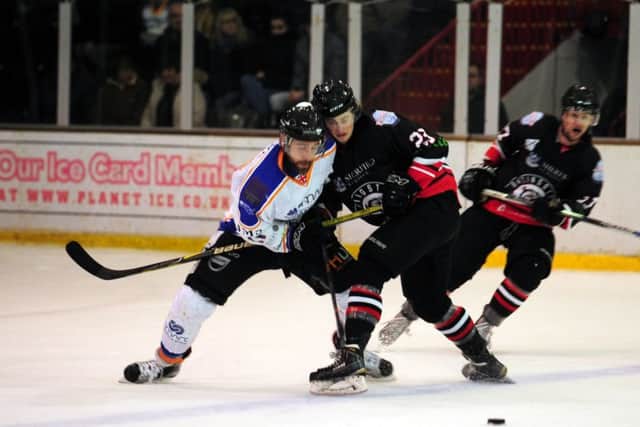 James Ferrara in action for Phantoms against Basingstoke. Photo: Alan Storer/Feral Marmot Films.