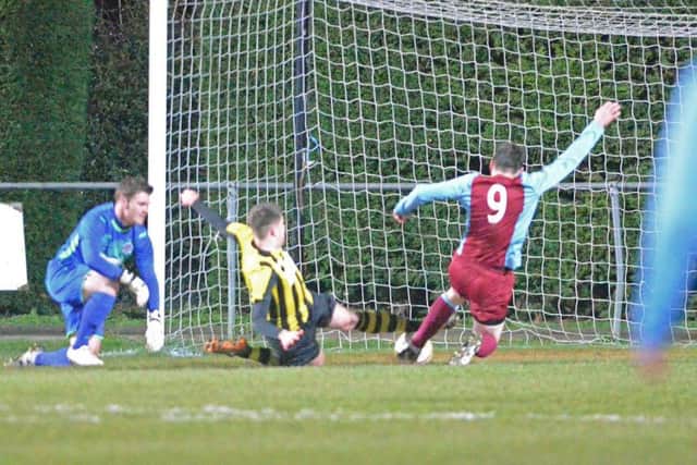 Scott Mooney scored for Deeping Rangers against Cogenhoe.