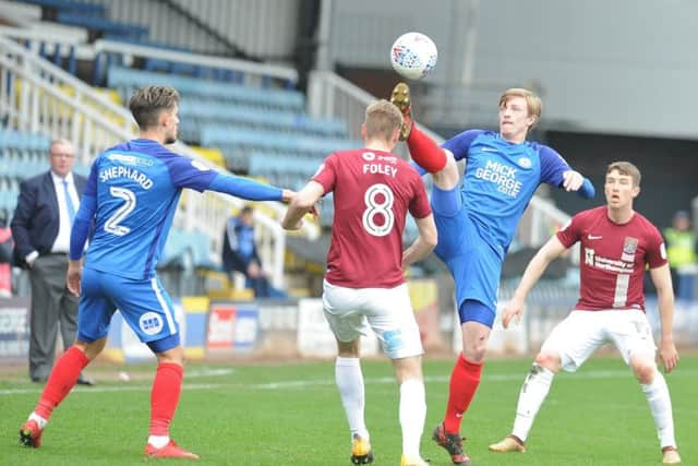 Posh midfielder Chris Forrester in action against Cobblers. Photo: David Lowndes.