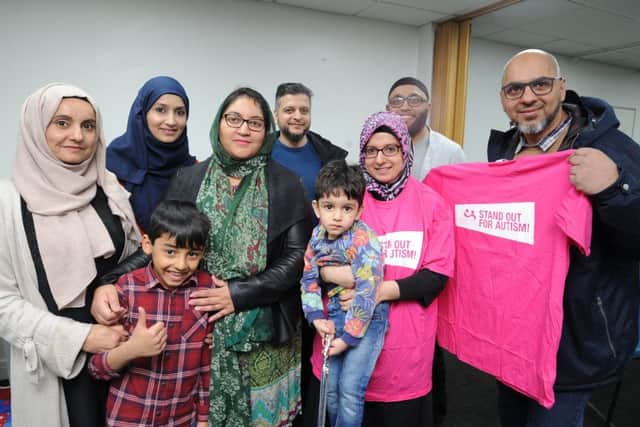 Nazreem Bibi with visitors to the National Autistic Society's first meeting at the Masjid Khadijah Islamic Centre on Cromwell Road EMN-180331-174717009