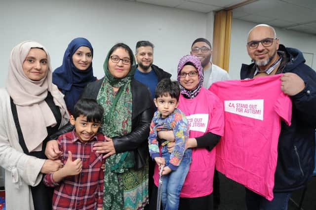 Nazreem Bibi with visitors to the National Autistic Society's first meeting at the Masjid Khadijah Islamic Centre on Cromwell Road EMN-180331-174717009