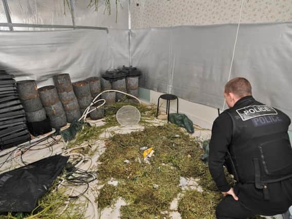 Police at house at Pope Way, New England were a cannabis factory was just hours before