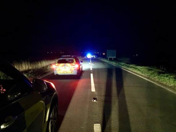The fatal collision on the A141: Photo: @roadpoliceBCH