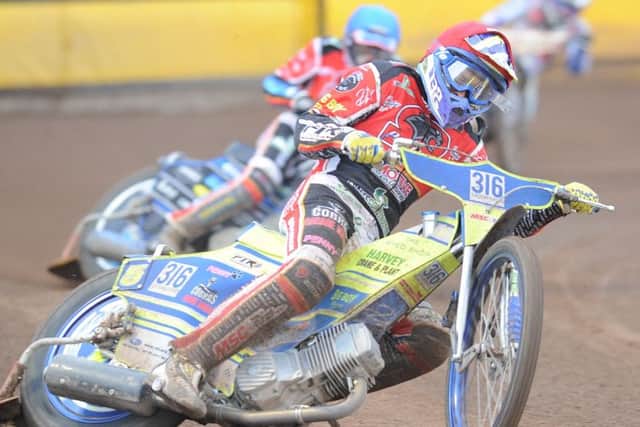Panthers skipper Ulrich Ostergaard ledas heat seven in the win over Redcar. Photo: David Lowndes.