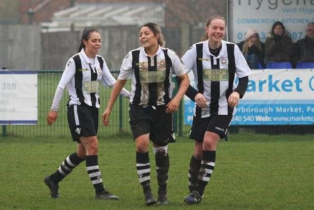 Katie Steward (left) and Cassie Steward (centre) scored for Star.