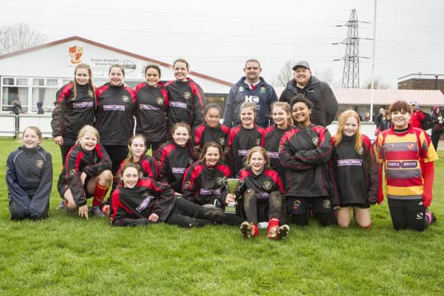 The successful Borough Under 13 girls squad.