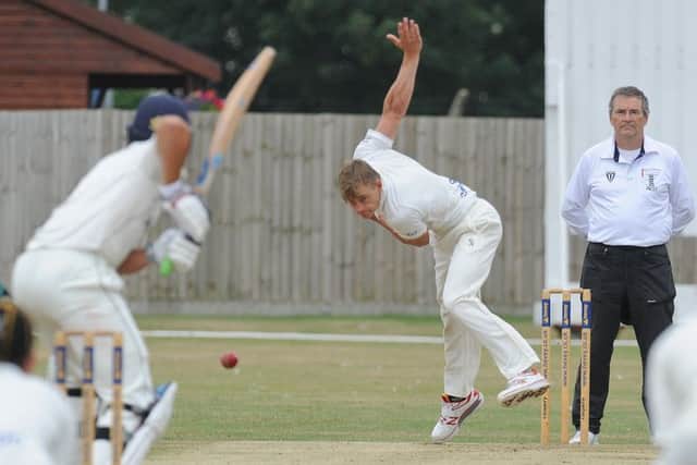 Peterborough Town fast bowler David Sayer is fit and firing.