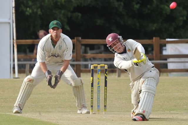 New Stamford Town skipper Tom Williams in action.