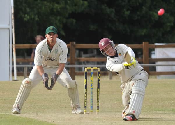 New Stamford Town skipper Tom Williams in action.