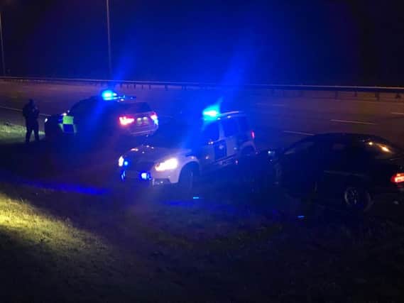 The conclusion of the police pursuit on the A1M at Sawtry. Photo: @roadpoliceBCH