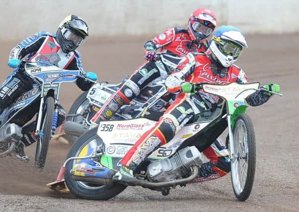 Scott Nicholls out in front for Panthers against Redcar.