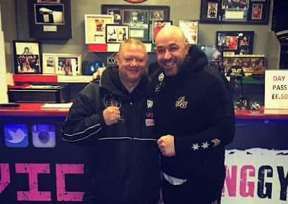 Kevin Sanders (left) with Vic Imbriano.