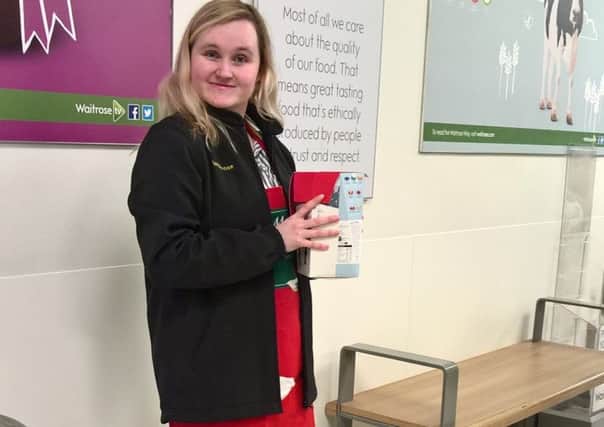 Peterborough Regional College is looking for backing for its supported imternship programme. One of last year's students, Tate Pickstone working at Waitrose.