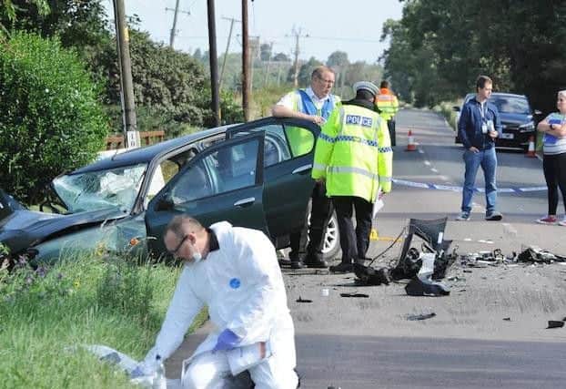 The scene of the fatal crash