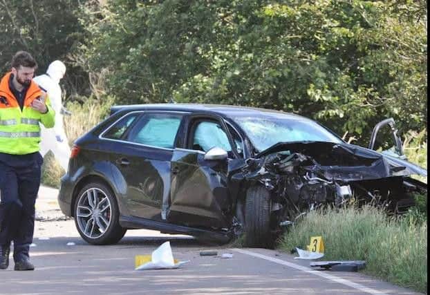 The scene of the fatal crash