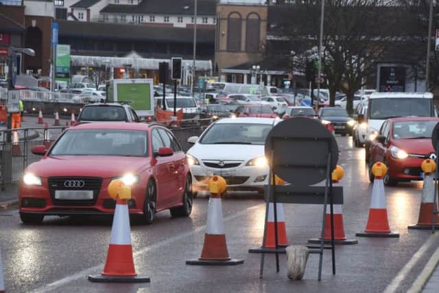 Traffic on Bourges Boulevard during the current roadworks