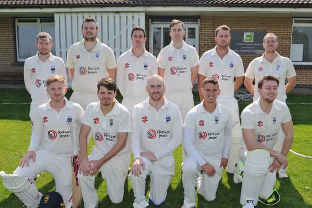 Bourne before their four-wicket defeat at Market Deeping, back row, left to right, Ben Stroud, Colin Cheer, Rob Bentley, Matt Kidd, Jack Berry, Carl Wilson, front, Jordan Temple, Dan Bandaranaike, Pete Morgan, Quewin O'Conner, Sam Evison.