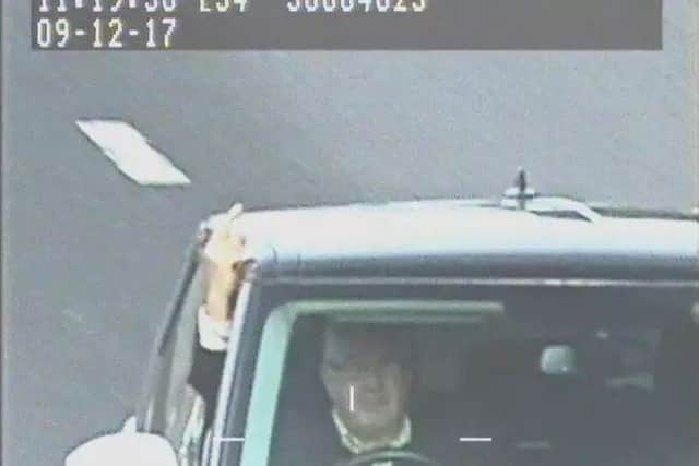 The man giving the middle finger to the police speed camera
