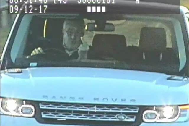 The man giving the middle finger to the police speed camera