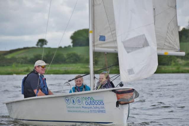 Discover Ferry Meadows weekend . Izzy and Evie Edwards having their first sailing lesson EMN-170521-185438009