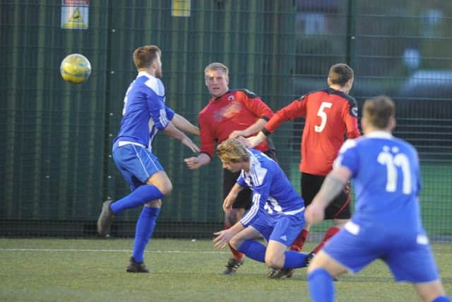 Action from Netherton United v Moulton Harrox. Photo: David Lowndes.
