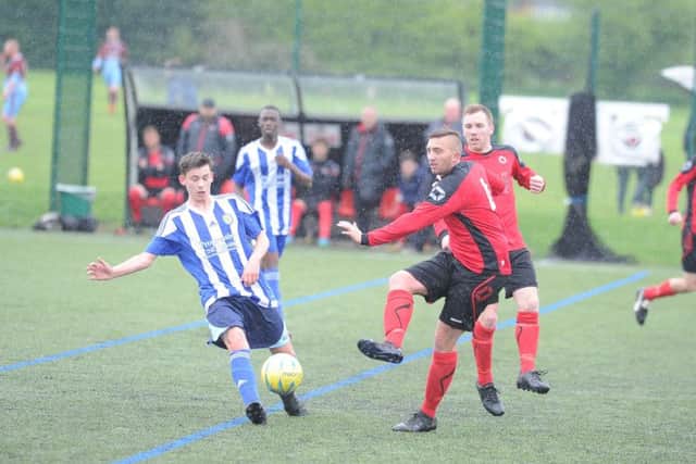 Action from Netherton United's 11-0 win over Peterborough Sports Reserves. Photo: David Lowndes.