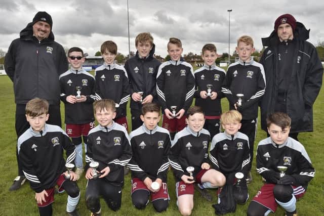 Under 12 League Cup runners-up Deeping Rangers Clarets.