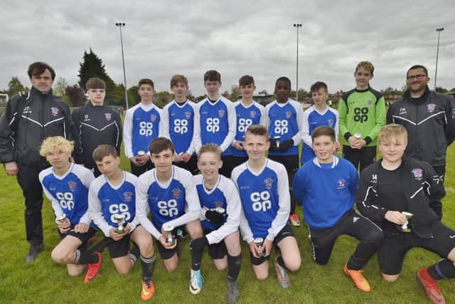 Under 14 League Cup runners-up Whittlesey Juniors Blue.