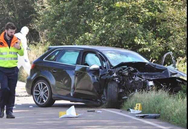 The stolen Audi which caused the crash