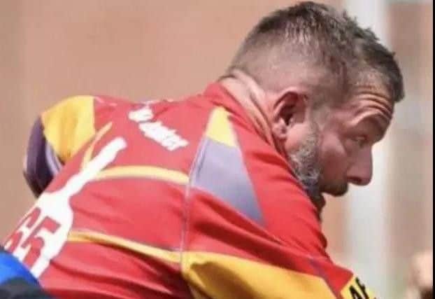 Mark playing for Peterborough Rugby Club