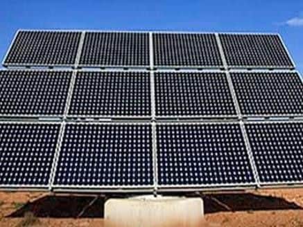 Image of solar panels (not the panels that were stolen)