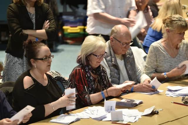 The local elections count at the KingsGate Conference Centre