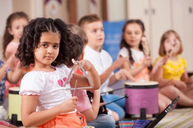Children learning through making music