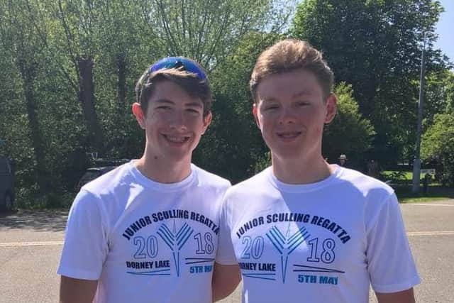 Benjamin Mackenzie and Jack Collins won silver and bronze medals on the Dorney Lake..