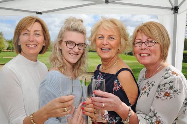 Come Fly with Us Again charity golf tournament at Elton Furze. Pictured are     orgainsers  Sarah Crofts, Holly Crofts,   Cherie Cawood and Emma Cottingham EMN-180426-190045009