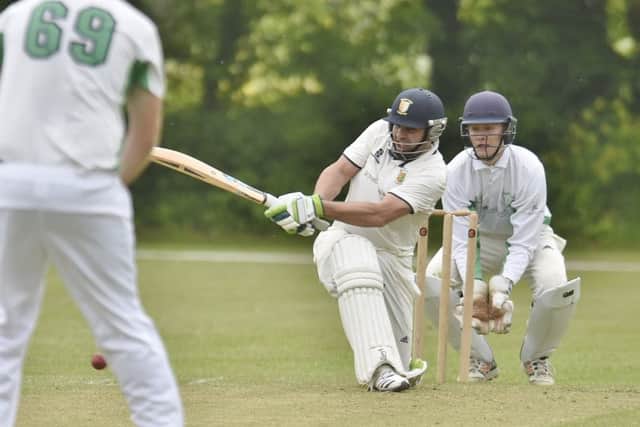 Liam Dave on the attack for Stamford at Castor. Photo: David Lowndes.
