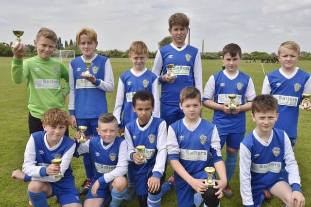 Spalding United after losing the under 11 Hereward Cup Final to Holbeach. Photo: David Lowndes.