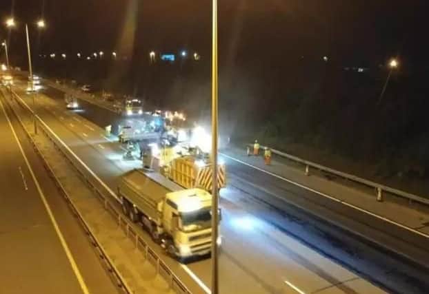 The A1M roadworks are underway, but motorists are facing long delays.