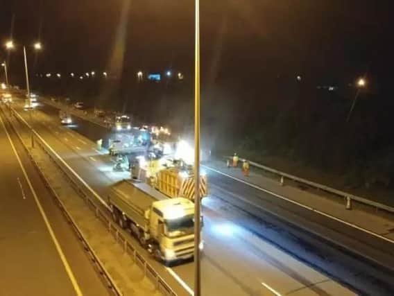 The A1M roadworks are underway, but motorists are facing long delays.