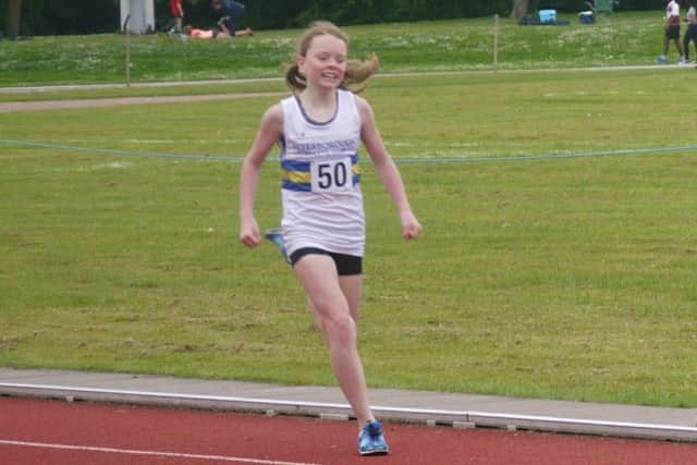 Lola Fletcher won the 800m for Peterborough Athletic Club.