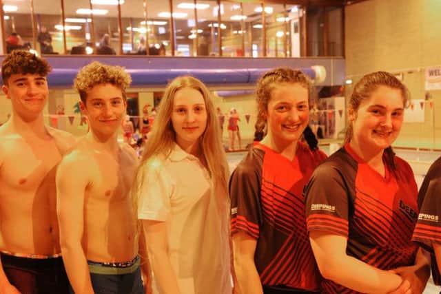 The East Midlands squad  from left Tom Adams, Louis Metselaar, Bailie Harrison, Bethany Eagle-Brown, Jessie Spooner and Holly Leggott (missing Isabel Spinley and Tom Neal).