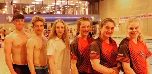 The East Midlands squad  from left Tom Adams, Louis Metselaar, Bailie Harrison, Bethany Eagle-Brown, Jessie Spooner and Holly Leggott (missing Isabel Spinley and Tom Neal).