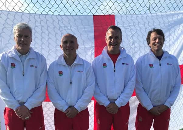 The successful England Over 55s team. Alan Jordan is second from the left.