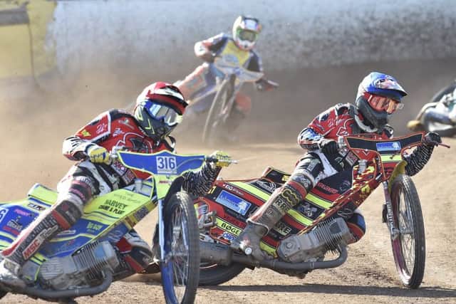 Ulrich Ostergaard (left) and Michael Palm Toft rode well for Panthers against Newcastle.
